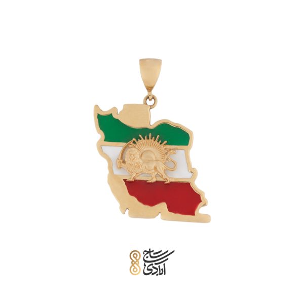 آویز طلا شیر و خورشید ایران