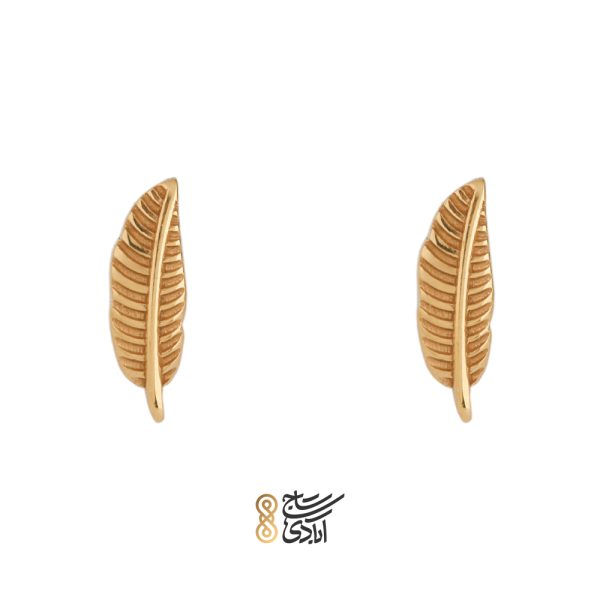 گوشواره میخی طلا برگ