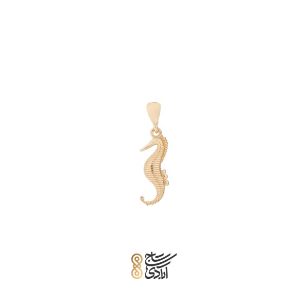 آویز طلا مینیمال اسب آبی سایز 1